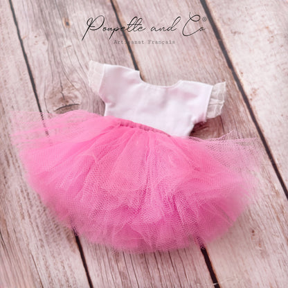 Tenue Tutu (rose ou rouge) et t-shirt blanc