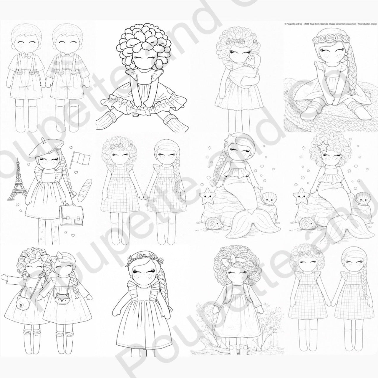 Coloriages Poupettes