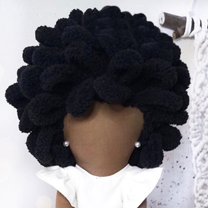 Poupette Afro robe bleue