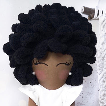 Poupette Afro robe verte