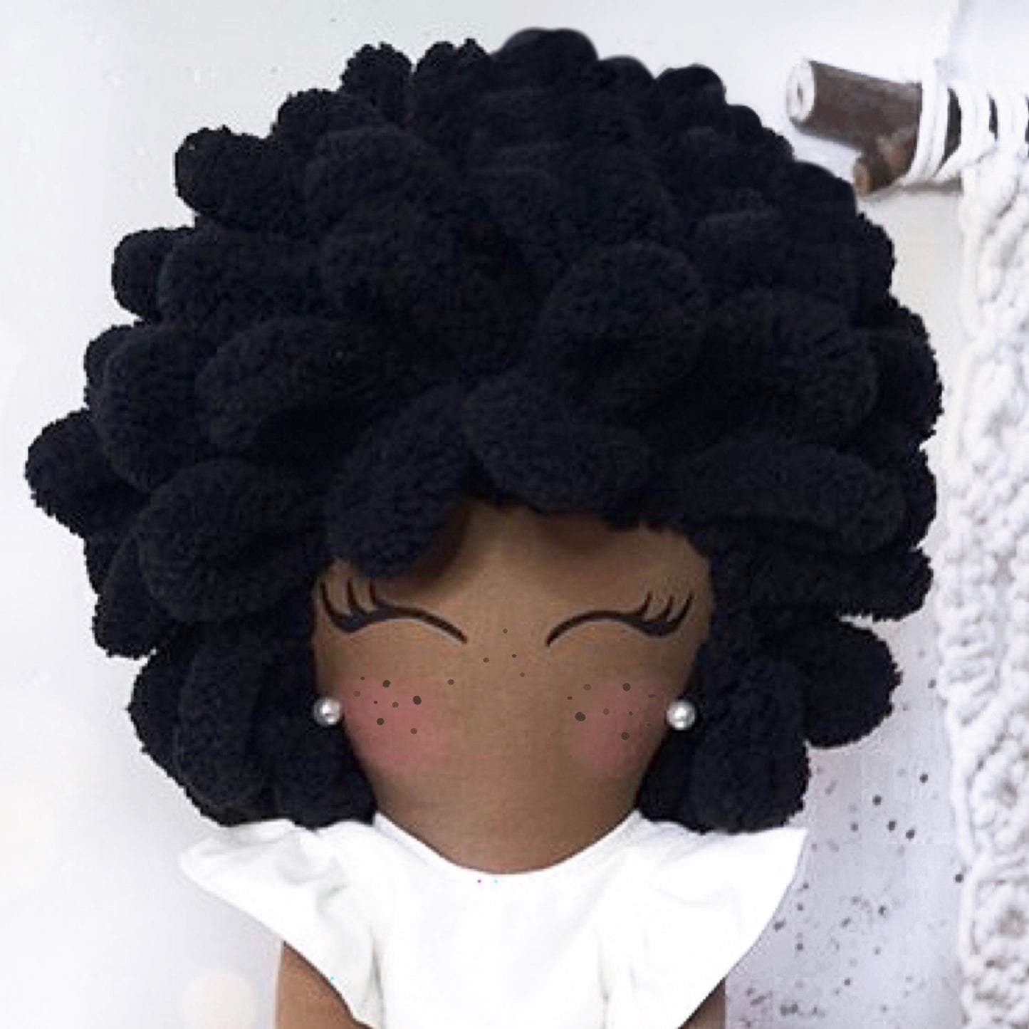 Poupette Afro robe bleue